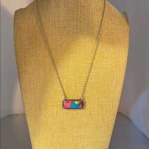 Elegant Sterling Silver Necklace with Cotton Candy Turquoise